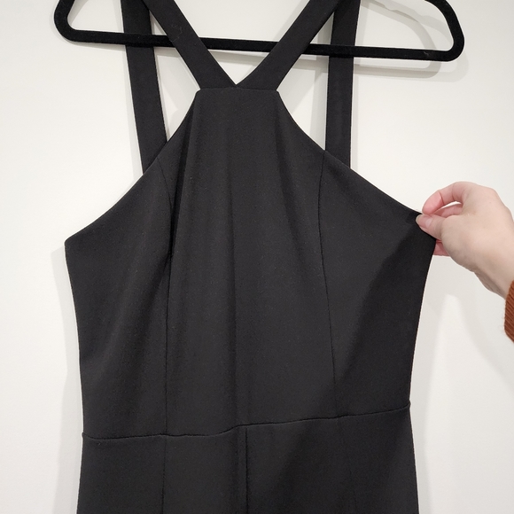 Black Wide Legged Jump Suite - Picture 3 of 6